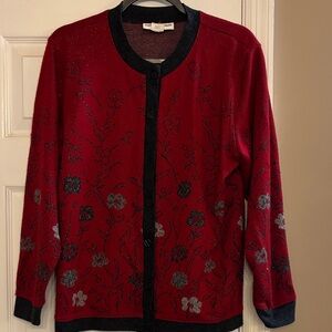 Cathy Daniels Red Cardigan/ Jacket Med